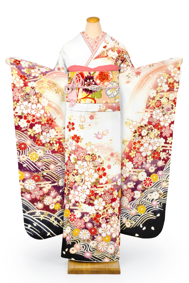 日本売り ❰1789❱ フルセット 小紋 袋帯 帯締め 帯揚げ 正絹 着物
