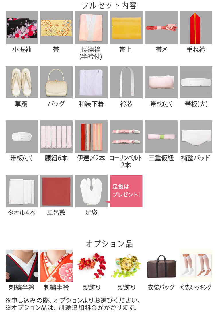 小振袖レンタル 小振袖Mサイズ 熨斗に桜 白｜着物レンタル 安心フル